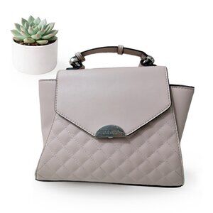 Nine West Quilted Faux Leather Top Handle Satchel Crossbody Bag